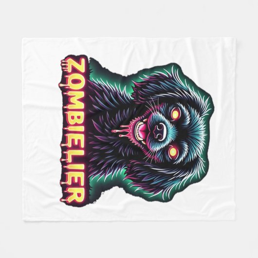 Couverture Polaire Cavalier King Charles Spaniel CKCS Zombie Dog Hall (Devant (Horizontal))