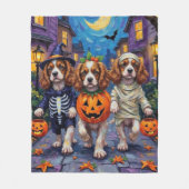 Couverture Polaire Cavalier King Charles Spaniel Costumes d'Halloween (Devant)