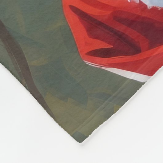 Couverture Polaire Cavalier King Charles Spaniel Neige avec Noël (Coin)