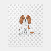 Couverture Polaire Cavalier King Charles Spaniel & Pattes de Blenheim (Devant)