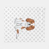 Couverture Polaire Cavalier King Charles Spaniel & Pattes de Blenheim (Devant (Horizontal))