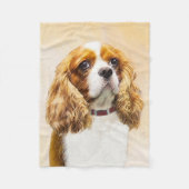 Couverture Polaire Cavalier King Charles Spaniel Peinture originale (Devant)