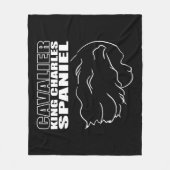 Couverture Polaire Cavalier King Charles Spaniel Profil chien maman (Devant)