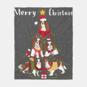 Couverture Polaire Cavalier King Charles Spaniel Tree Xmas (Devant)