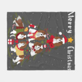 Couverture Polaire Cavalier King Charles Spaniel Tree Xmas (Devant (Horizontal))