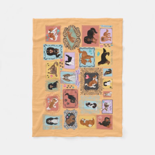 Couverture Polaire Cavalier le roi Charles Spaniel Blanket (Devant)