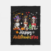 Couverture Polaire Cavalier Roi Charles Chien espagnol Halloween Chri (Devant)