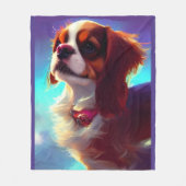 Couverture Polaire cavalier roi charles spaniel AI4 (Devant)
