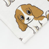 Couverture Polaire cavalier roi charles spaniel blenheim dessin animé (Coin)