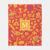 Couverture Polaire CBC Kids Motif Monogram Fleece Blanche (Devant)