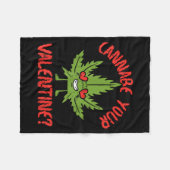 Couverture Polaire Cbe Your Valentine Weed Stoner  (Devant (Horizontal))