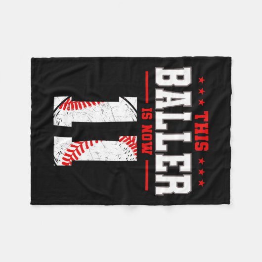 Couverture Polaire Ce Baller Est Maintenant 11 Anniversaire Anniversa (Devant (Horizontal))