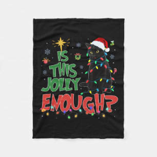Couverture Polaire Ce Jolly Assez Chat Noir Joyeux Arbre de Noël L