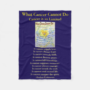 Couverture Polaire Ce que le cancer ne peut pas faire Angel Chemo Cou