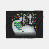 Couverture Polaire Ce qui vous rend différent Éléphant Maman Autisme (Devant (Horizontal))