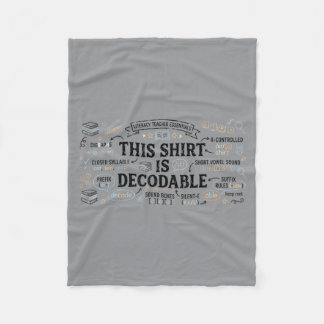 Couverture Polaire Ce T-Shirt Est Décodable Professeur De La Science