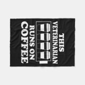 Couverture Polaire Ce Vétérinaire Fonctionne Sur Coffee Graphic Funny (Devant (Horizontal))