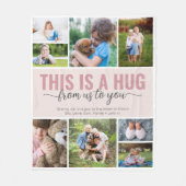Couverture Polaire Ceci est un Hug Message Family Photo Collage (Devant)