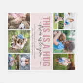 Couverture Polaire Ceci est un Hug Message Family Photo Collage (Devant (Horizontal))