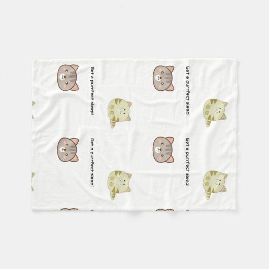 Couverture Polaire Ceinture avec chats (Devant (Horizontal))