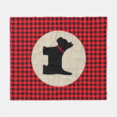 Couverture Polaire Ceinture de la flotte de Chien écossais (Devant (Horizontal))