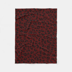 Couverture Polaire Ceinture de polaire léopard rouge