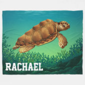 Couverture Polaire Ceinture de tortue marine (Devant (Horizontal))
