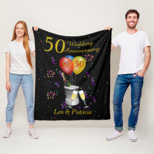 Couverture Polaire Célébration du 50e anniversaire du Mariage Personn