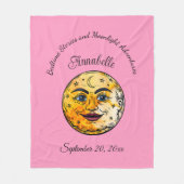 Couverture Polaire Célébration du Baby shower de la Lune (Devant)