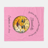 Couverture Polaire Célébration du Baby shower de la Lune (Devant (Horizontal))