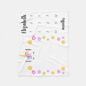 Couverture Polaire Célébration florale d'Unicorn Baby (Devant)