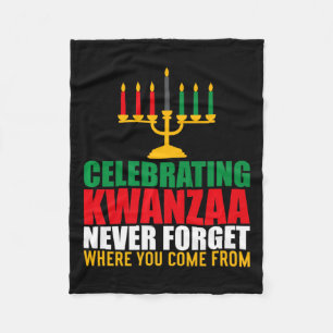 Couverture Polaire Célébrer Kwanzaa N'Oublie Jamais Où Tu Viens Pour