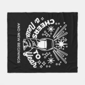 Couverture Polaire Célébrer les nouveaux débuts Vin Verre Illustratio (Devant (Horizontal))