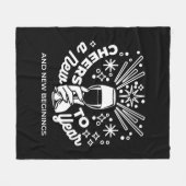 Couverture Polaire Célébrer les nouveaux débuts Vin Verre Illustratio (Devant (Horizontal))