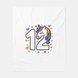 Couverture Polaire Célébrez la fête d'anniversaire des 12 ans pour fi