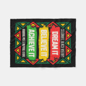 Couverture Polaire Célébrez l'histoire noire Motivationnel Afro Améri (Devant (Horizontal))