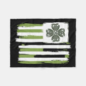 Couverture Polaire Céleste noeud quatre feuilles Clover Stripes Desig (Devant (Horizontal))