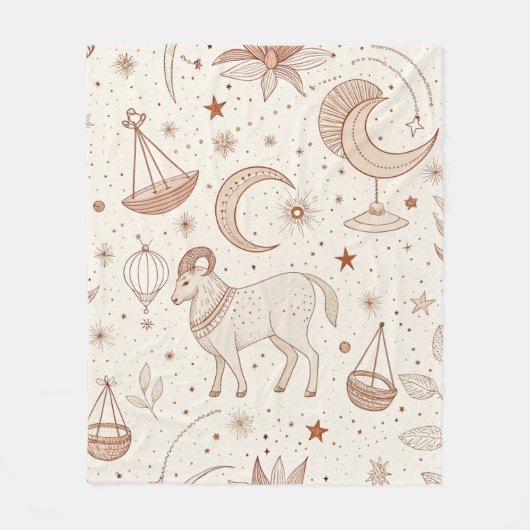 Couverture Polaire Celestial Botanical Pattern (1) (Devant)