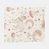 Couverture Polaire Celestial Botanical Pattern (1) (Devant (Horizontal))