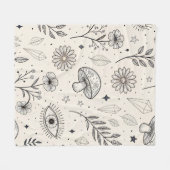 Couverture Polaire Celestial Botanical Pattern (3) (Devant (Horizontal))