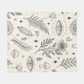 Couverture Polaire Celestial Botanical Pattern (4) (Devant (Horizontal))