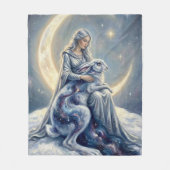 Couverture Polaire Celestial Galaxy Hare Moon Goddess Fantasy Art (Devant)