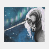Couverture Polaire Celestial Guardian : licorne grise avec Aurora Dan (Devant (Horizontal))