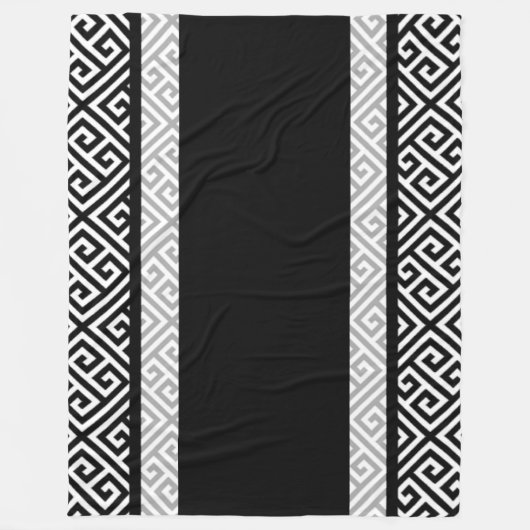 Couverture Polaire Célibataire noir et blanc (Devant)