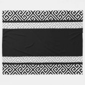 Couverture Polaire Célibataire noir et blanc (Devant (Horizontal))