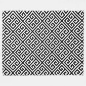 Couverture Polaire Célibataire noir et blanc (Devant (Horizontal))