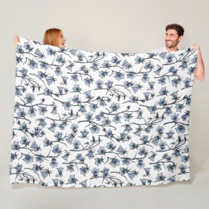 Couverture Polaire Cellules bleues, Cloches, Bellflowers