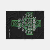 Couverture Polaire Celtic Cross Shirt St Patrick's Prayer Christian (Devant (Horizontal))