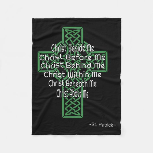 Couverture Polaire Celtic Cross Shirt St Patrick's Prayer Christian (Devant)
