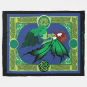 Couverture Polaire Celtic Knot Work Green Fairy (Devant (Horizontal))
